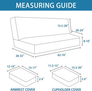 H.VERSAILTEX 4 Pieces Stretch Futon Covers Sofa Be...