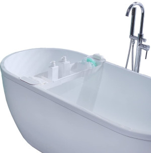 #1 Rated Bath Toy Organizer & Bathtub Storage Bask...