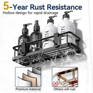 YASONIC Shower Caddy Adhesive, No Drill Bathroom S...