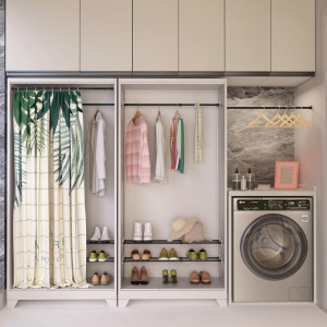 1Pack Spring Tension Curtain Rod 26-39 inch Black...