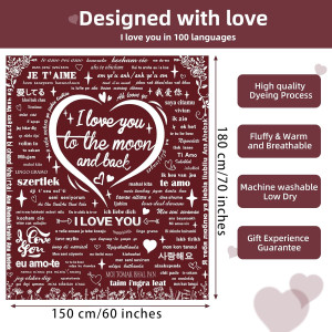 Valentines Day Gift for Her I Wife I Him Throw Bla...