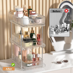 Bathroom Vanity Countertop Organizer: 3-Tier Makeu...