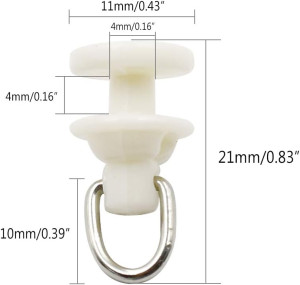 Luomorgo Plastic Curtain Track Carrier Slide Rolle...