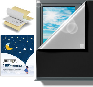 Portable Blackout Curtains 100"×57" Strong Hook an...