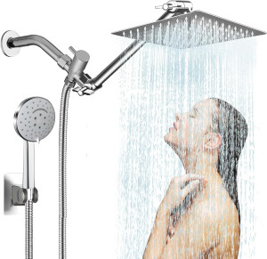 10 inch Rainfall Shower Head Combo Stainless Steel...