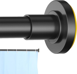 Black Shower Curtain Rod 31 to 80 Inch,1 Inch Diam...