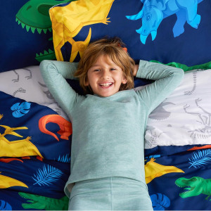 Joiedomi Kid Twin Comforter Set - 5 Piece Dinosaur...