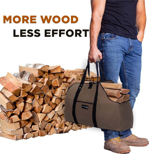Firewood Bag Carrier - Extra Large Wood Bag for Fi...