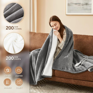 Homemate Heated Blanket Electric Throw - 50"x60" H...