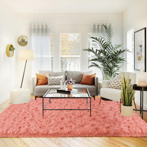 Large Fluffy Rug for Bedroom, 5x8 ft Shaggy Area R...