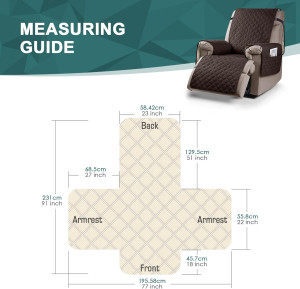 100% Waterproof Recliner Chair Cover Non-Slip Recl...