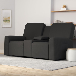 Easy-Going 1 Piece Stretch Reclining Loveseat with...