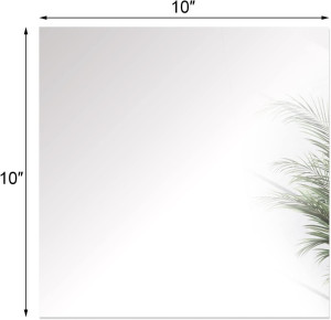 Suwimut Set of 12 Square Mirror Candle Plate Set -...