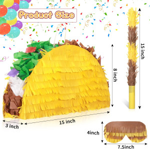 Sratte Taco Piñata Set Mexican Birthday Party Deco...