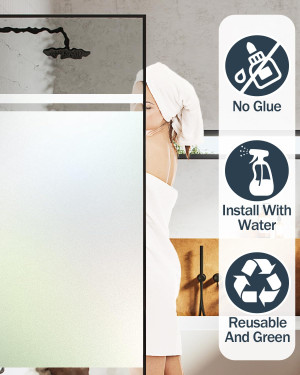 Frosted Glass Window Privacy Film with Installatio...