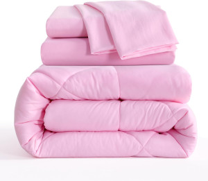 NTBAY Twin Comforter Set with Sheets, 5 Pieces Sof...