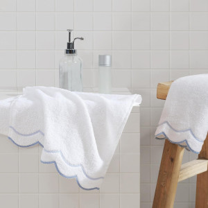 Peri Home 100% Cotton Hand Towel for Bathroom, Emb...