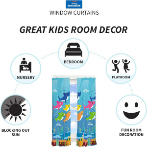 Franco Kids Room Window Curtain Panels Drapes Set,...