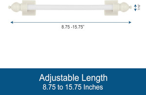 Kenney 7/16" Multi-Use Adjustable Petite Cafe Side...