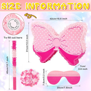 Pink Themed Bow Piñata Birthday Party Decorative B...
