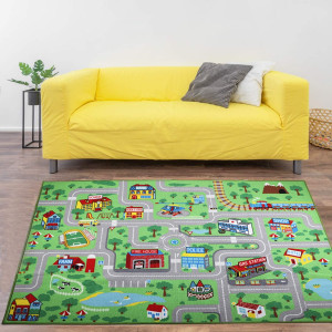 Kids Carpet Playmat Rug,6.6x5.0 ft Extra Large Cit...
