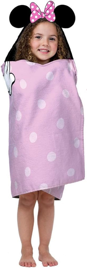 Jay Franco Disney Minnie Mouse Hooded Bath Towel-...