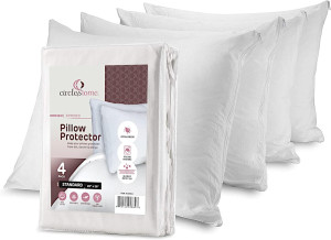 Pillow Protectors 4 Pack Standard Zippered - 100%...