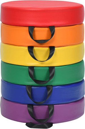 Costzon 6-Piece 15 inch Kids Floor Cushion, 3" Thi...