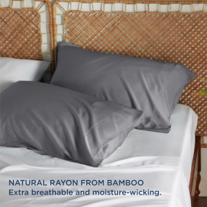 Bedsure Pillow Cases Queen Size Set of 2, Rayon De...