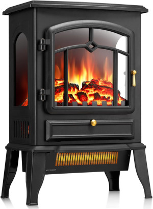 R.W.FLAME Electric Fireplace Stove Heater with The...