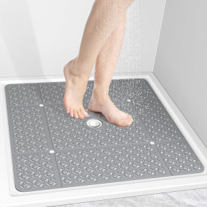 OTHWAY Square Shower Mat, 27"x 27" Extra Large Sho...