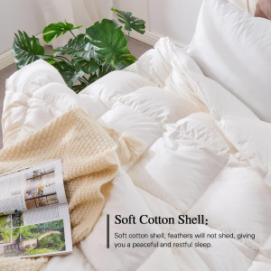 Feather Down Comforter Queen Size - All Season Duv...