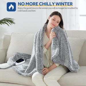 SEALY Electric Blanket Heated Throw 50"x60" Soft D...