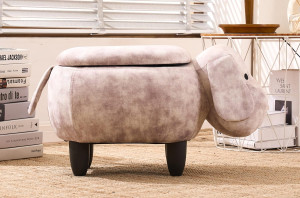 Dog Storage Ottoman Stool for Kids' Bedroom, Playr...