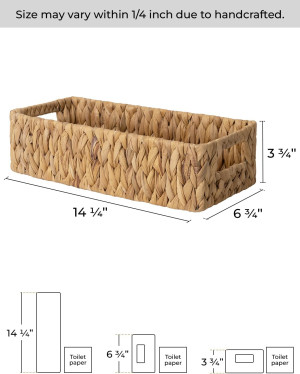 StorageWorks Water Hyacinth Basket for Toilet Pape...