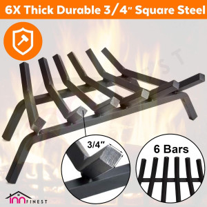 Fireplace Log Grate 27 inch 6 Bar Fire Grates Heav...