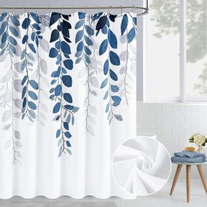 BOODII Blue Eucalyptus Shower Curtain for Bathroom...
