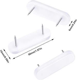 Plastic Head Double Pins Bed Skirt Holding Pins Wh...