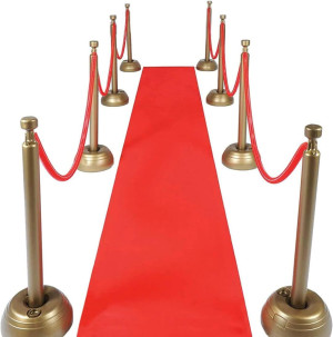Red Carpet Runner for Party, 2 x 15 ft, Non-Woven...