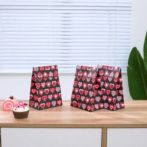 SUNCOLOR 30 Pack Red Heart Party Favor Bags Goodie...