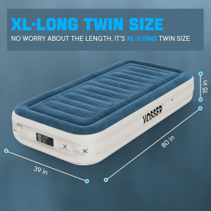 Twin Air Mattress with Built-in Pump,Fast & Easy I...