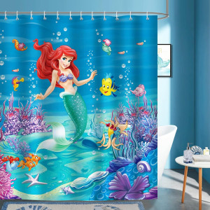 Bonhause The Little Mermaid Ariel Shower Curtain f...