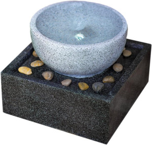 Tenaya Granite Vortex Fountain w/LED Lights: Styli...