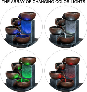 Small Indoor Waterfall Fountain-Tabletop Fountain...