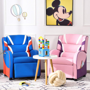 Costzon Kids Recliner, Gaming Recliner Chair w/Foo...