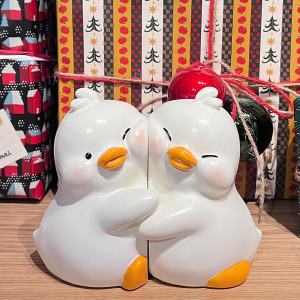 Cute Duck Bookends Decoration, Book Ends for Heavy...
