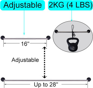 YYST Type B 16"-28" Magnetic Curtain Rods for Meta...