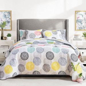 UOZZI BEDDING 2 Piece Reversible Kids Quilt Set Tw...