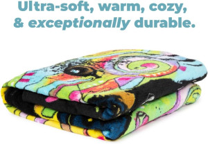 Dawhud Direct Colorful Pit Bull Fleece Blanket for...