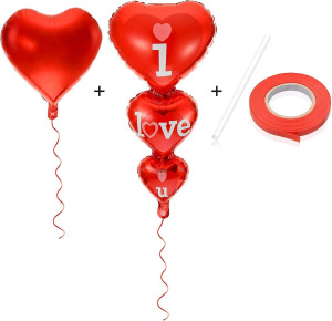 20 + 2 I Love You Balloons - Helium Supported - Lo...